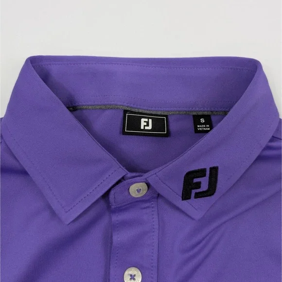 FootJoy Tour‎ Issue Polo Mens Small Purple Performance Golf Embroidered Logos